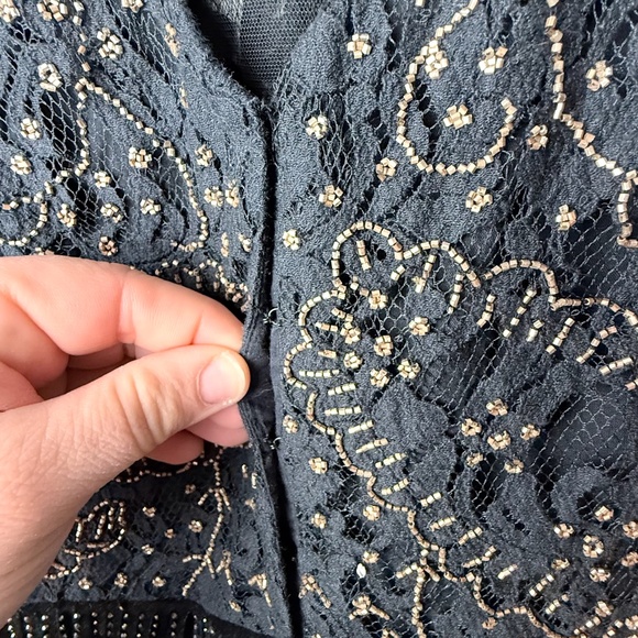 Anthropologie Verb Pallavi Beaded V-Neck Fringe Vest Tank Top Medium NWOT (H) - Picture 8 of 9